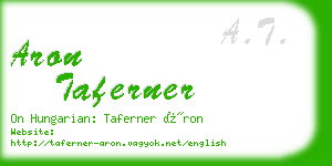 aron taferner business card